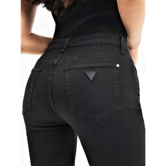 NWT GUESS Sexy Straight Mid Rise Jeans Size 24 x 32 Carrie Black - Picture 3 of 10
